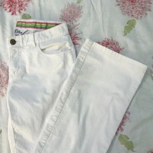 Lilly Pulitzer White Corduroy Bootcut Pants